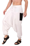 Whitewhale Men Women Cotton Summer Loose Baggy Hippie Boho Gypsy Harem Pants