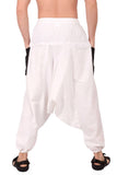 Whitewhale Men Women Cotton Summer Loose Baggy Hippie Boho Gypsy Harem Pants