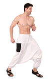 Whitewhale Men Women Cotton Summer Loose Baggy Hippie Boho Gypsy Harem Pants