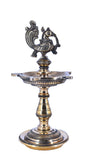 White Whale Brass Peacock Diya Statue Figurine Sculpture for Home Office Decor