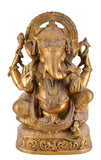 White Whale Lord Ganesh Murti Ganesha Idol Ganpati Brass Vinayaka Statue for Home Decoration | Hindu God Ganesh Bhagwan Blessing Ganpati Bappa Statue | Ganesha Statue Sitting Idol Sculpture