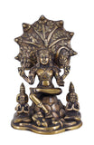 White Whale Brass Lord Shiva Shankar Sitting Tree Idol Bhole Nath Dakshinamurti Shiva Brass Statue Home Decor