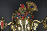 White Whale Ganesha Statue, Sitting Lord Ganesha Idol, Ganapati, Vinayaka. Hindu Elephant God & Good Luck Gift for New Beginnings