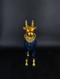 White Whale Brass Mighty Shivanandi Bull with Bells in Matte Black and Royal Gold Finish