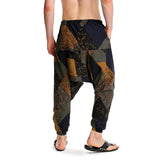 Whitewhale Mens Cotton Printed Harem Pants Pockets Yoga Trousers Hippie