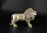 White Whale Large Gold Lion Brass Statue Showpiece Sculpture Home Decor FengShui Gift
