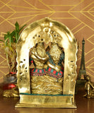 White Whale Shiva Parvati Ganesh Idol Shiv Parivar Brass Murti Statue