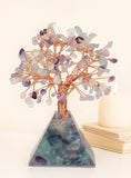 White Whale Tree Reiki Healing Crystal Gems Spiritual Feng Shui Vastu Table Décor