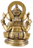 White Whale Lord Ganesh Murti Ganesha Idol Ganpati Brass Vinayaka Statue for Home Decoration | Hindu God Ganesh Bhagwan Blessing Ganpati Bappa Statue | Ganesha Statue Standing Idol Sculpture