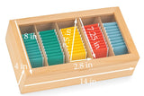 White Whale Wooden Tea Box Organizer Storage Box with 5 Compartment Chest Box