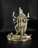 White Whale Antique Large Brass Kali Idol Hindu Goddess of Time & Change Maa Kalika Shiva Statue Murti