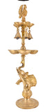 White Whale Brass Elephant Peocock Diya Table Decor Diyas & Bells Home Decor