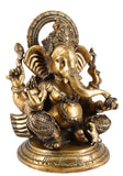 White Whale Lord Ganesh Murti Ganesha Idol Ganpati Brass Vinayaka Statue for Home Decoration | Hindu God Ganesh Bhagwan Blessing Ganpati Bappa Statue | Ganesha Statue Standing Idol Sculpture