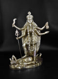 White Whale Antique Large Brass Kali Idol Hindu Goddess of Time & Change Maa Kalika Shiva Statue Murti