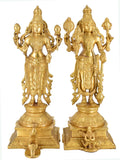 White Whale Brass Statue Hindu Bhagwan Idol Venkatesh Statue Narayan Lord Vishnu Idol Statue Vishnu Ji Standing Murti for Home Temple Office Pooja