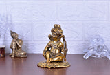 White Whale Lord Baby Krishna Metal Idol Sculpture Statue Home Décor