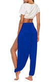 Whitewhale Women's Loose Fit Side Slit Harem Pants