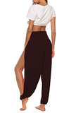 Whitewhale Women's Loose Fit Side Slit Harem Pants