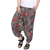 Whitewhale Men's Cotton Solid Harem Pants Yoga Trousers Hippie Pant
