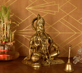 White Whale Lord Hanuman Super Fine Brass Statue Religious Strength God Sculpture Idol