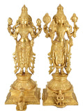White Whale Brass Statue Hindu Bhagwan Idol Venkatesh Statue Narayan Lord Vishnu Idol Statue Vishnu Ji Standing Murti for Home Temple Office Pooja