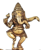 White Whale Brass Antique Ganesha Diya Oil Lamp Statue Ganesh Ganesh Puja Diya