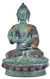 White Whale Brass Buddha Statue Murti for Home Decor Entrance Office Table Living Room Meditation Luck Gift Feng Shui Home Décor