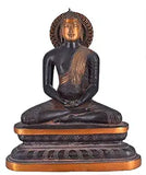 White Whale Brass Buddha Statue Murti for Home Decor Entrance Office Table Living Room Meditation Luck Gift Feng Shui Home Décor