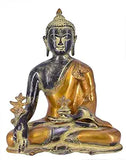 White Whale Brass Buddha Statue Murti for Home Decor Entrance Office Table Living Room Meditation Luck Gift Feng Shui Home Décor