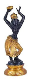 White Whale Brass Dancing Apsara Lady Statue Idol Showpiece for Home Decor