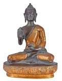 White Whale Brass Buddha Statue Murti for Home Decor Entrance Office Table Living Room Meditation Luck Gift Feng Shui Home Décor