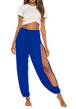 Whitewhale Women's Loose Fit Side Slit Harem Pants
