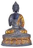 White Whale Brass Buddha Statue Murti for Home Decor Entrance Office Table Living Room Meditation Luck Gift Feng Shui Home Décor