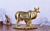 White Whale Large Kamdhenu Cow with Calf Figurine Decorative Gift Item