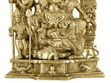 White Whale Shiva Parvati Ganesh Idol Shiv Parivar Brass Murti Statue