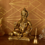 White Whale Lord Hanuman Super Fine Brass Statue Religious Strength God Sculpture Idol