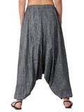 Whitewhale Mens Women Cotton Stripe Aladdin Loose Baggy Boho Hippie Harem Pants