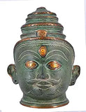 White Whale Brass Face Figurine Statue for Home Decor Entrance Office Table Living Room