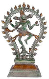 White Whale Natraj Brass Statue,Nataraja - King of Dancers Hindu God Shiva for Temple Mandir Home Decor