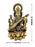 Whitewhale Maa Saraswati Brass Statue Religious Goddess Sculpture Idol