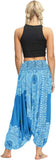 Whitewhale Women Casual Peacock Print Summer Loose Yoga Trousers Baggy Boho Aladdin Jumpsuit Harem Pants