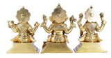 Ganesha Statue Goddess Lakshmi Statue Saraswati Statue in Brass Laxmi Ganesh Saraswati Idol Figurine Hindu Gods of Good Luck Wealth Wisdom
