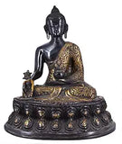 White Whale Brass Buddha Statue Murti for Home Decor Entrance Office Table Living Room Meditation Luck Gift Feng Shui Home Décor