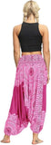 Whitewhale Women Casual Peacock Print Summer Loose Yoga Trousers Baggy Boho Aladdin Jumpsuit Harem Pants