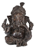 White Whale Lord Ganesh Murti Ganesha Idol Ganpati Brass Vinayaka Statue for Home Decoration | Hindu God Ganesh Bhagwan Blessing Ganpati Bappa Statue | Ganesha Statue Sitting Idol Sculpture