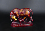 White Whale Kamdhenu Cow & Baby Cow Brass Statue Religious Strength Sculpture Idol