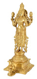White Whale Brass Vishnu Statue Hindu God Lord Vishnu Bhagwan Idol Venkatesh Statue Narayan Lord Vishnu Idol Statue Vishnu Ji Standing Murti for Home Temple Office Pooja