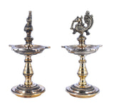 White Whale Brass Peacock Diya Statue Figurine Sculpture for Home Office Decor