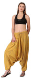 Whitewhale Mens Women Cotton Stripe Aladdin Loose Baggy Boho Hippie Harem Pants