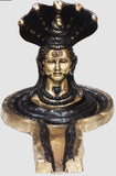 White Whale Lord Shiva Shivling Brass Statue Idol  Very Antique Shivling Figurine Home Decor (24" x 25" x 36")